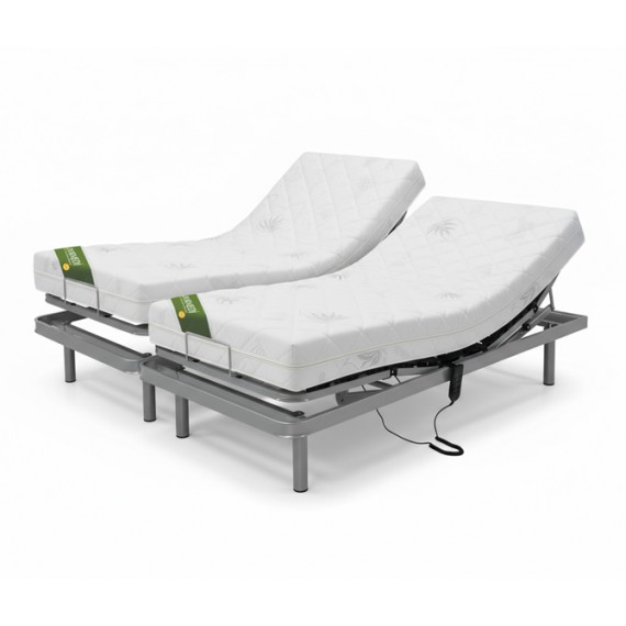 2 Estrados Articulados + 2 Colchões