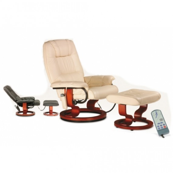 Cadeira de Massagens c/ apoio de pés (cor bege)