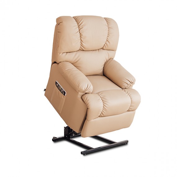 Poltrona Deluxe Massagens Elevatória Castanho Claro